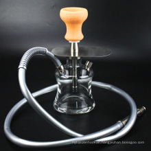 New Arrival Customized DG-20 Single Hose Black Aluminum Alloy Glass Hookah Shisha